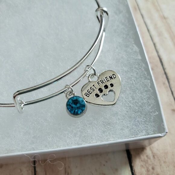 Best Friend Paw Print Charm Bracelet - Picture 8 of 11
